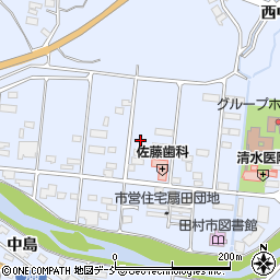 福島県田村市船引町船引扇田周辺の地図