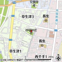 草生津公民館周辺の地図