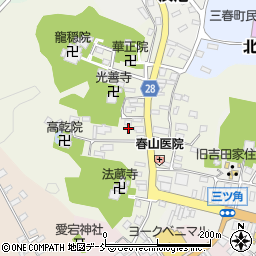 福島県田村郡三春町荒町周辺の地図