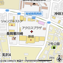 アクロスプラザ長岡　駐車場周辺の地図