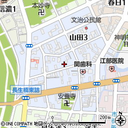 新潟県長岡市山田周辺の地図