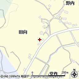 福島県郡山市西田町大田田向周辺の地図