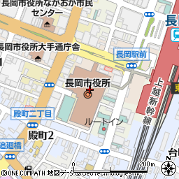 新潟県長岡市周辺の地図