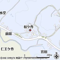 福島県郡山市西田町木村松ケ作周辺の地図