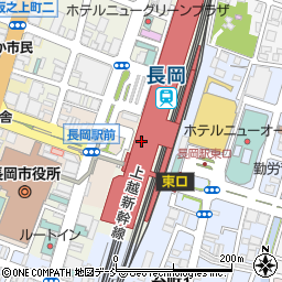 長岡警察署長岡駅交番周辺の地図