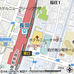 株式会社サンキ　長岡駅東口店周辺の地図