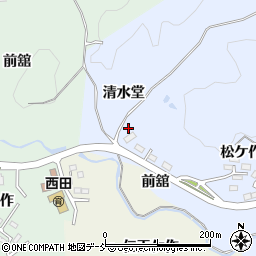 福島県郡山市西田町木村清水堂周辺の地図