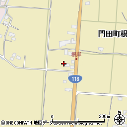 福島県会津若松市門田町大字面川（根岸西）周辺の地図