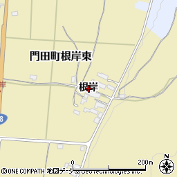 福島県会津若松市門田町大字面川根岸周辺の地図