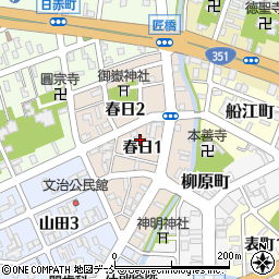 新潟県長岡市春日周辺の地図