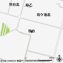 福島県郡山市喜久田町早稲原笹台周辺の地図