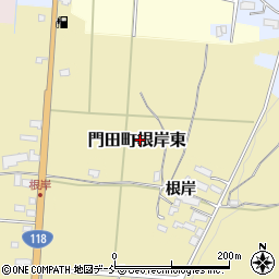 福島県会津若松市門田町根岸東周辺の地図