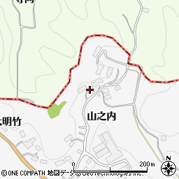 福島県田村郡三春町熊耳山之内周辺の地図