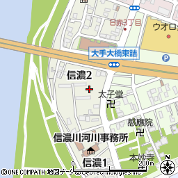 新潟県長岡市信濃周辺の地図