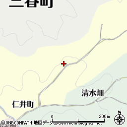 福島県田村郡三春町仁井町周辺の地図