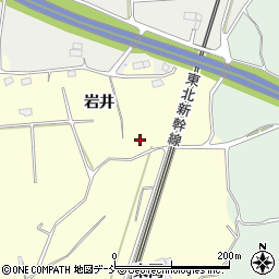 福島県郡山市日和田町（岩井）周辺の地図