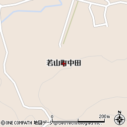 石川県珠洲市若山町（中田）周辺の地図
