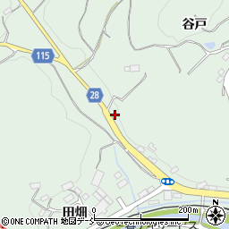 福島県田村郡三春町平沢札場周辺の地図
