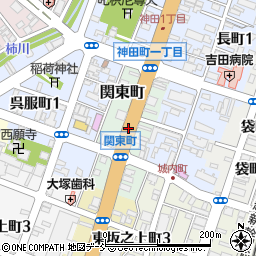新潟県長岡市関東町周辺の地図