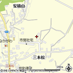 福島県郡山市日和田町三本松周辺の地図