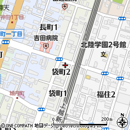 新潟県長岡市袋町周辺の地図