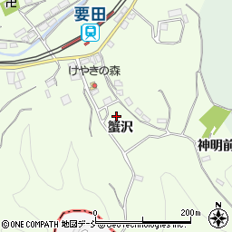 福島県田村市船引町要田蟹沢周辺の地図