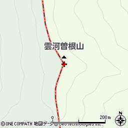 雲河曽根山周辺の地図