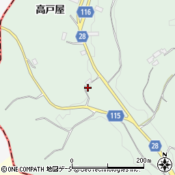 福島県田村郡三春町平沢高戸屋14周辺の地図