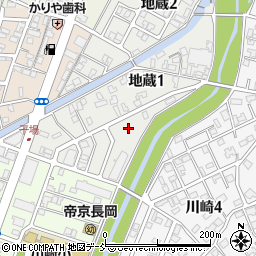 新潟県長岡市地蔵1丁目周辺の地図