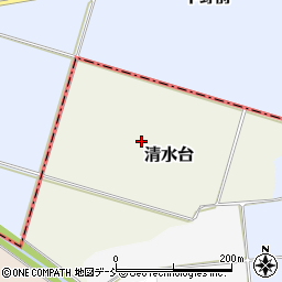福島県会津美里町（大沼郡）清水台周辺の地図