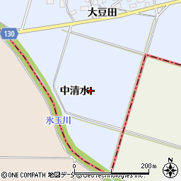 福島県会津若松市北会津町下野中清水周辺の地図