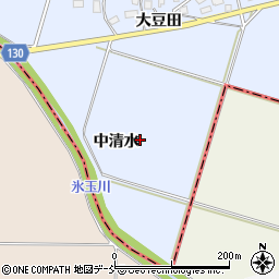 福島県会津若松市北会津町下野（中清水）周辺の地図