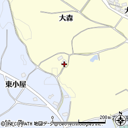 福島県田村市船引町北鹿又大森周辺の地図