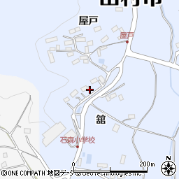 福島県田村市船引町石森舘周辺の地図
