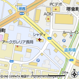 山岡家長岡堺店周辺の地図