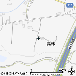 福島県郡山市喜久田町早稲原高林周辺の地図