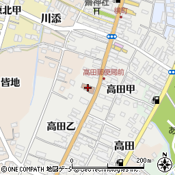 会津高田郵便局周辺の地図