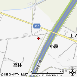 福島県郡山市喜久田町早稲原小段周辺の地図