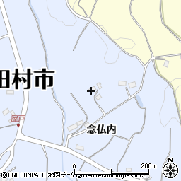 福島県田村市船引町石森念仏内周辺の地図