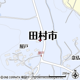 福島県田村市船引町石森戸ノ内周辺の地図