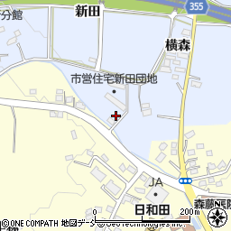 福島県郡山市日和田町高倉南周辺の地図