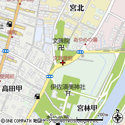 文珠堂前周辺の地図