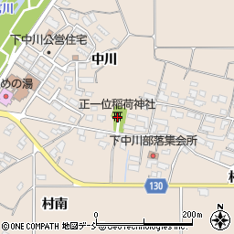 正一位稲荷神社周辺の地図