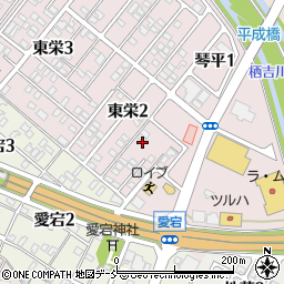 新潟県長岡市東栄周辺の地図