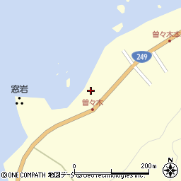 石川県輪島市町野町曽々木オ周辺の地図