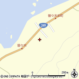 石川県輪島市町野町（曽々木カ）周辺の地図