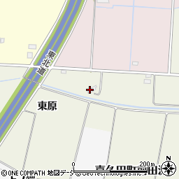 福島県郡山市喜久田町前田沢東原周辺の地図