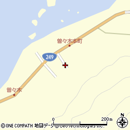 石川県輪島市町野町曽々木エ周辺の地図