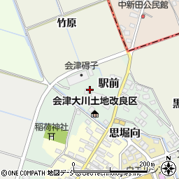 福島県会津美里町（大沼郡）駅前周辺の地図