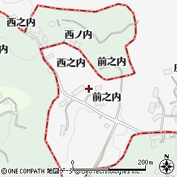 福島県田村郡三春町庄司前之内周辺の地図
